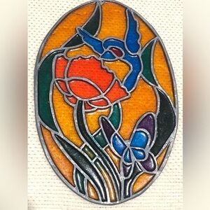 Stained Oval Glass